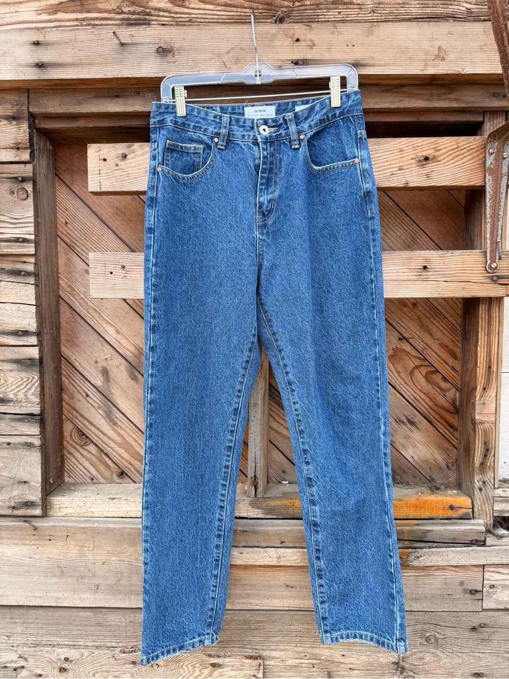 Cotton On Classic Straight-Leg Jeans in Medium Blue